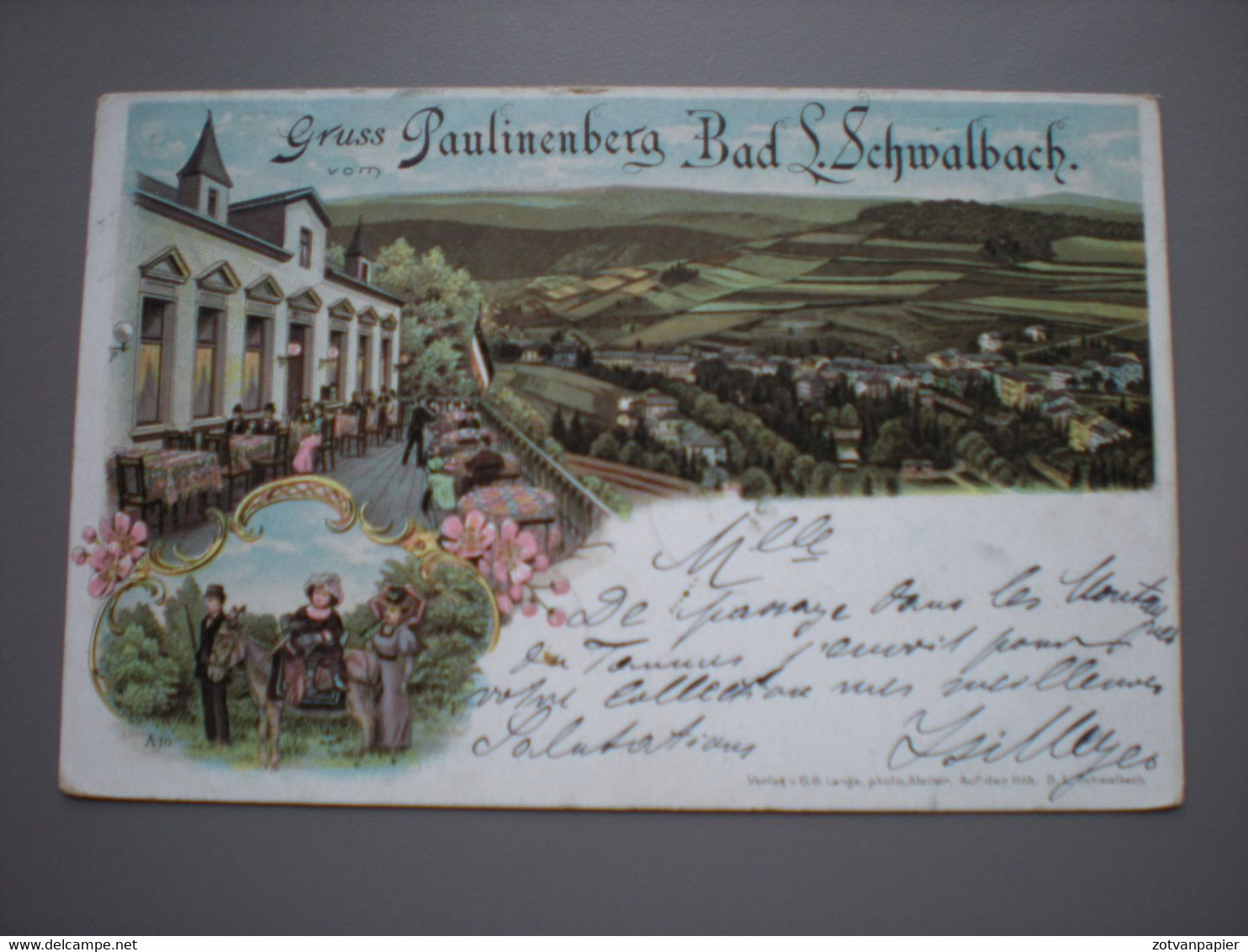 BAD SCHWALBACH - HOTEL PAULINENBERG - LITHO 1899 - Bad Schwalbach
