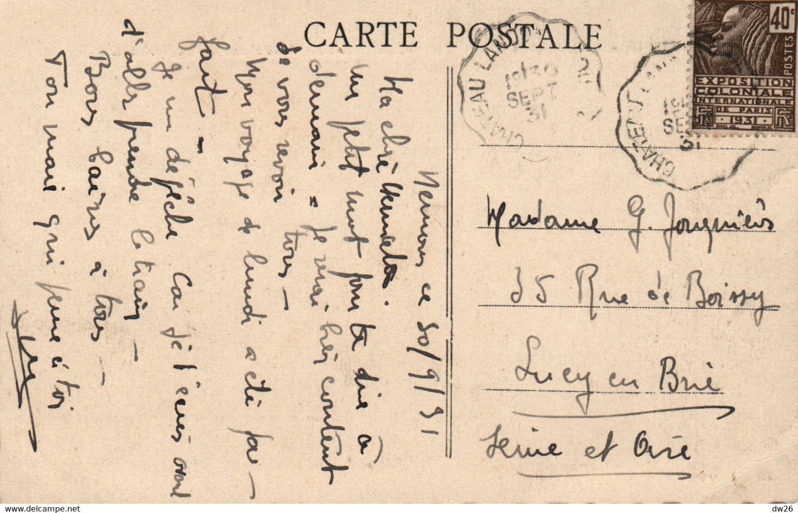 Bagneaux Sur Loing (Seine-et-Marne) Vue Générale, Verreries De St Gobain - Edition Dutrou, Carte Dentelée 1931 - Bagneaux Sur Loing