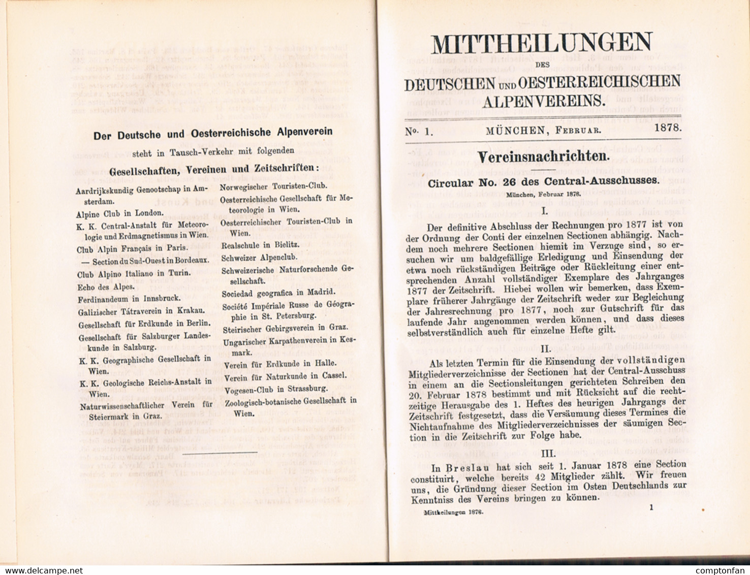 B100 802 Mitteilungen Mittheilungen Alpenverein 1877 Und 1878 Rarität !!! - Old Books