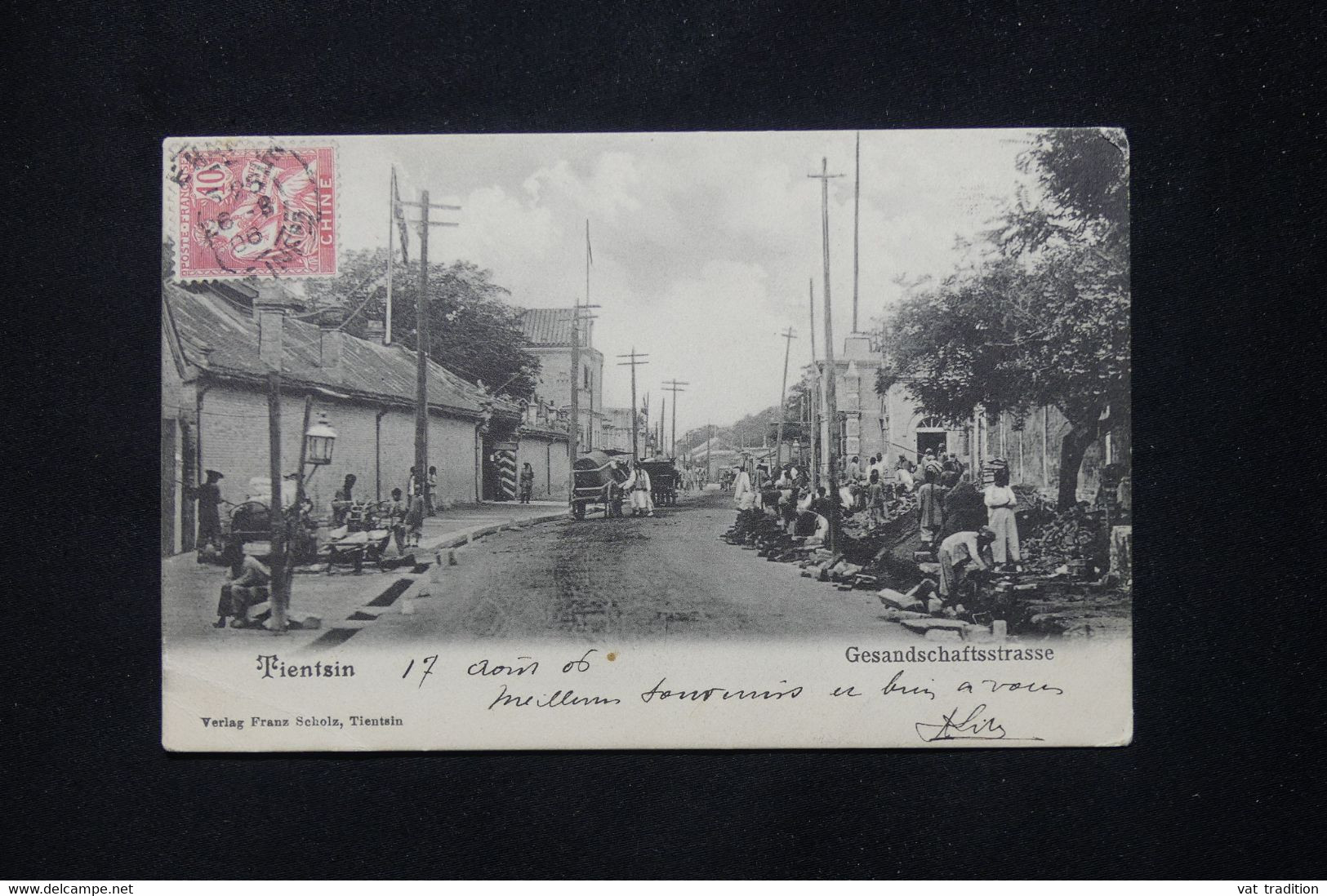 CHINE - Affranchissement Mouchon Sur Carte Postale De Tientsin En 1906 Pour Le Havre - L 77025 - Covers & Documents