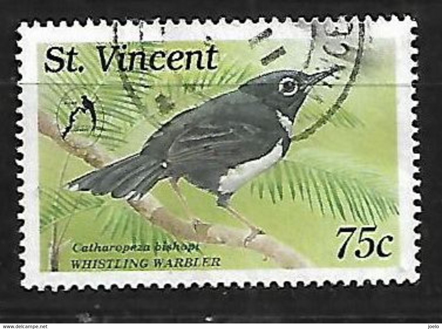 ST VINCENT 1989 WHISTLING WARBLER BIRD - St.Vincent (1979-...)