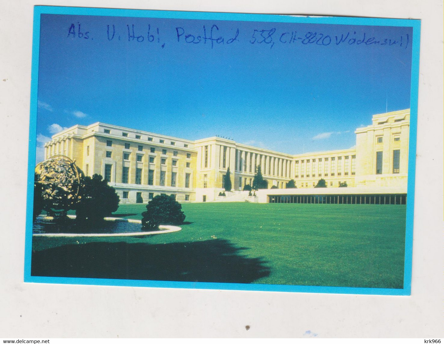 UNITED NATIONS GENEVE 2008 Nice Postcard (part Of Parcel) Used With 3 X 10 Fr Value To Austria - Storia Postale