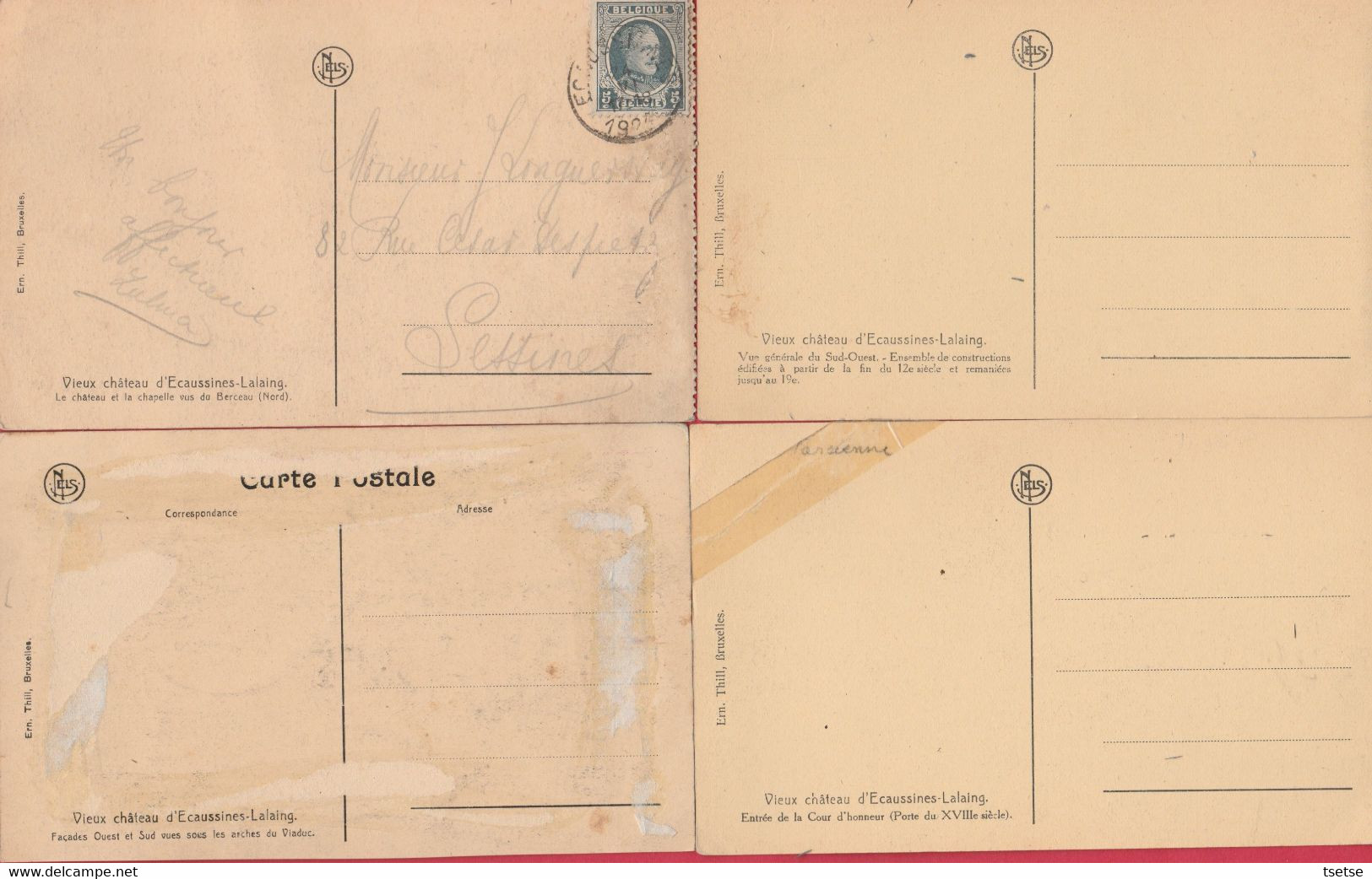 Ecaussinnes-Lalaing -  Le Vieux Château - 4 Cartes Postales ( Voir Verso ) - Ecaussinnes