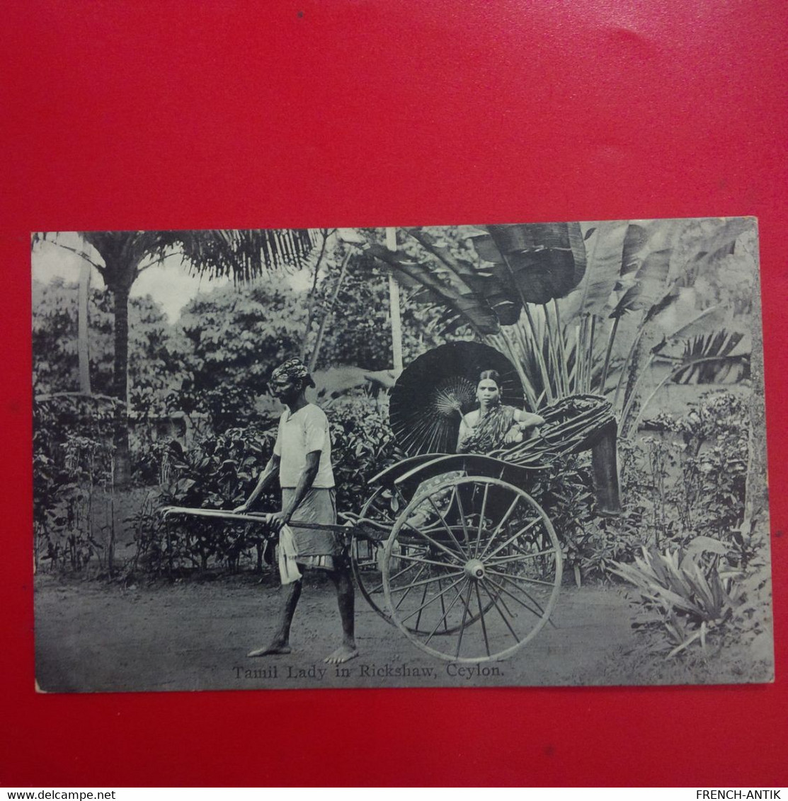 TAMIL LADY IN RICKSHAW CEYLON - Sri Lanka (Ceylon)