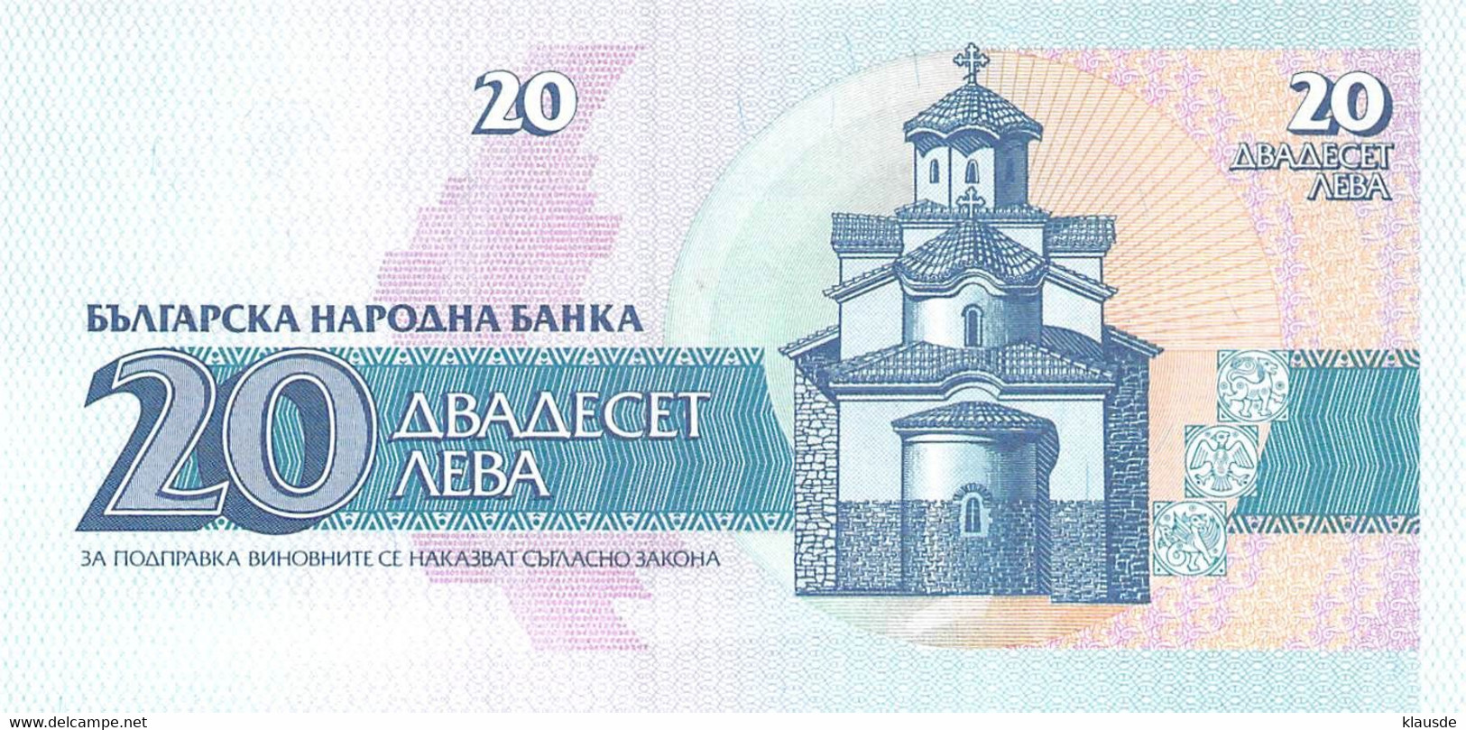 20 Lewa Banknote Bulgarien UNC - Bulgaria