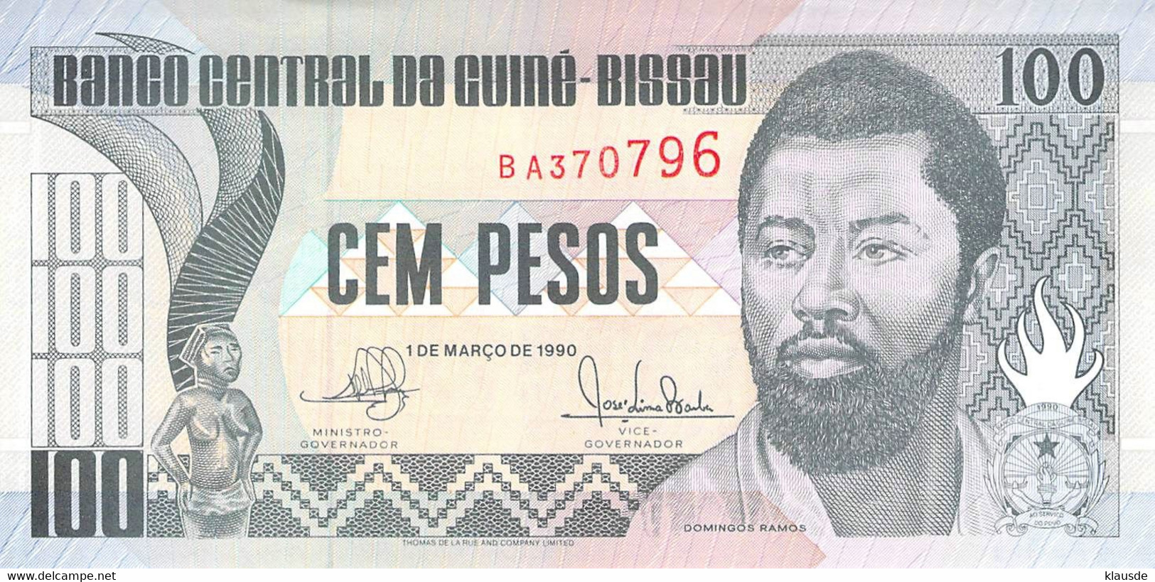 100 Pesos Guines-Bissau 1990 UNC - Guinea-Bissau