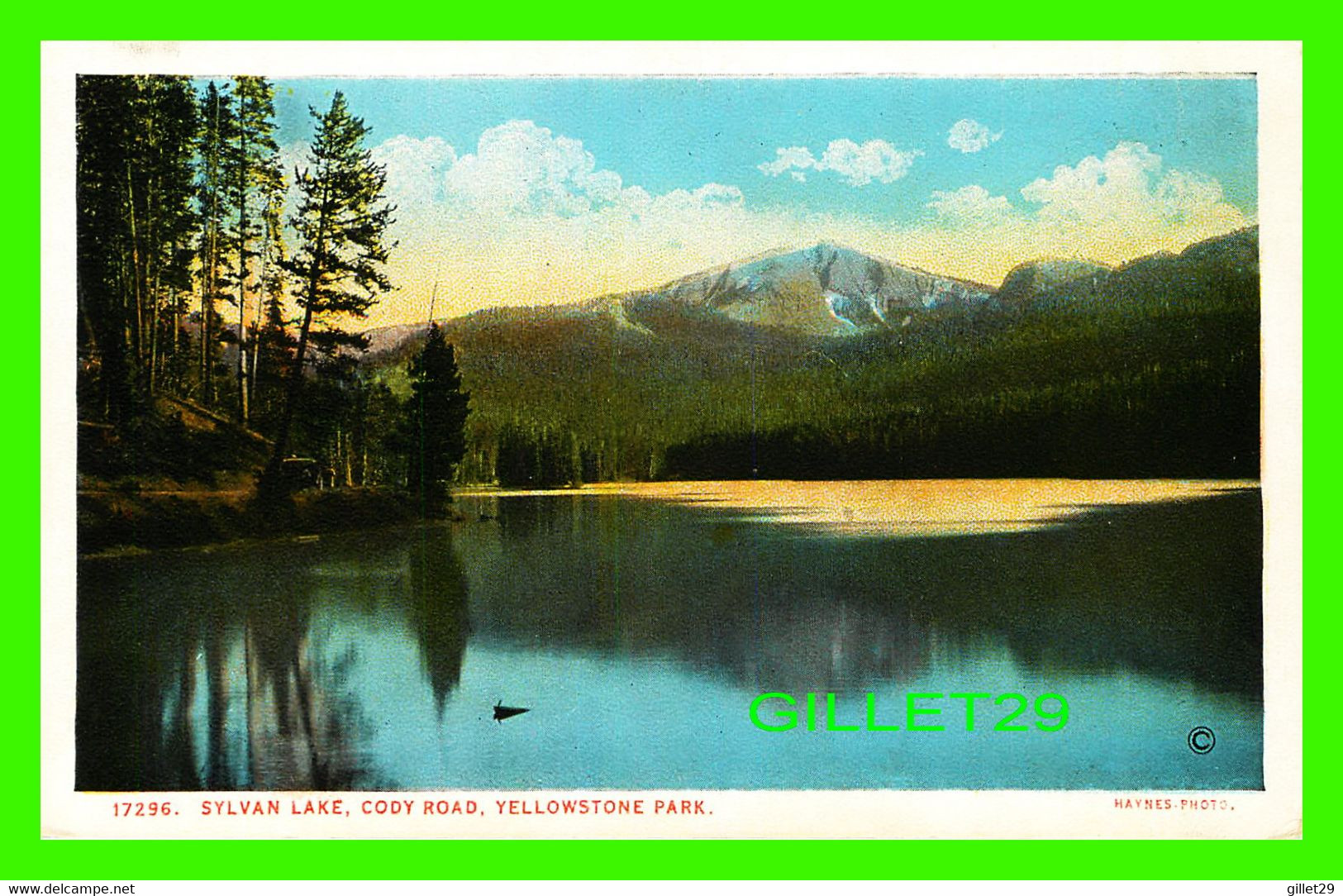 YELLOWSTONE, WY - SYLVAN LAKE, CODY ROAD - YELLOWSTONE PARK - PUB. BY J. E. HAYNES - - Yellowstone