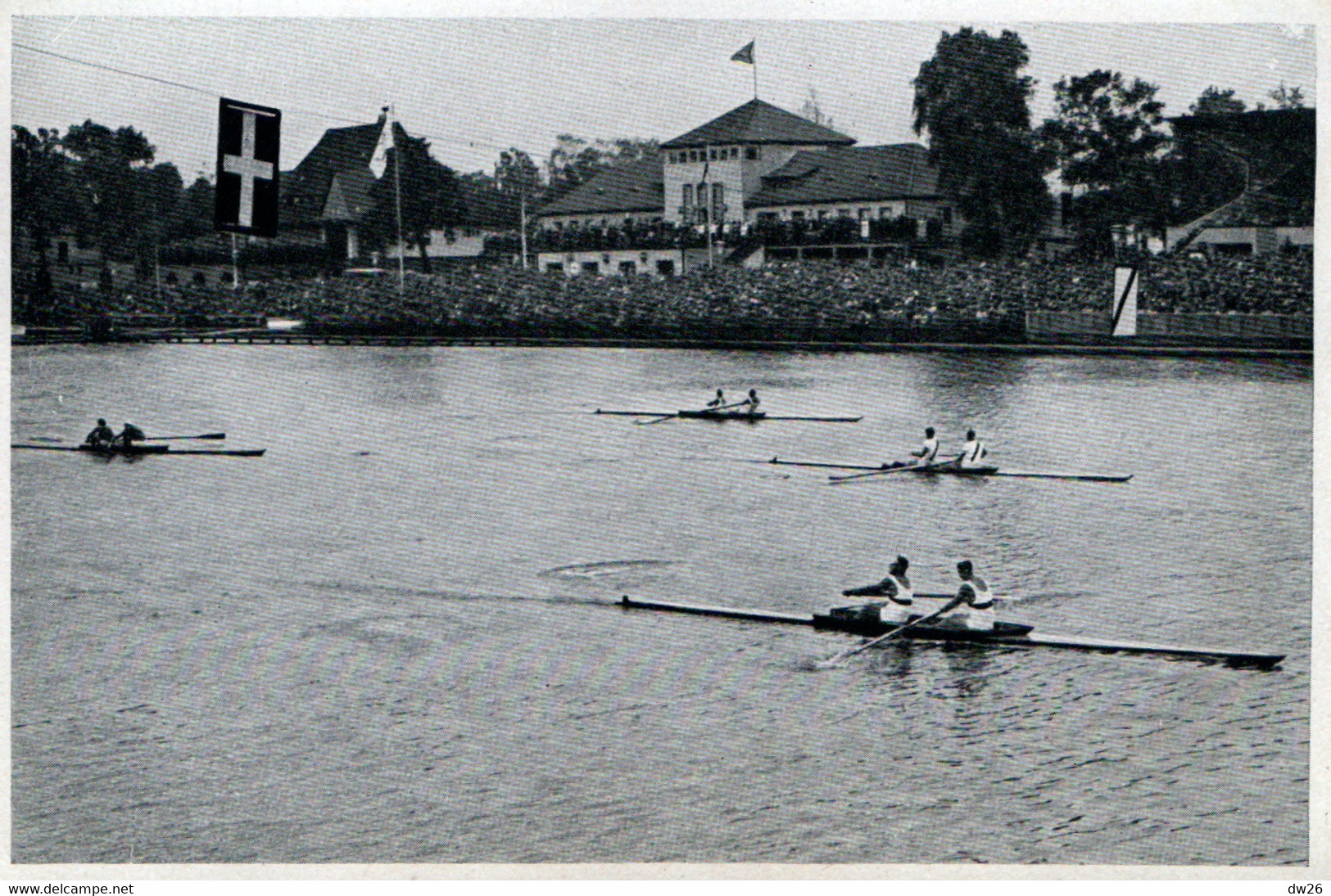 Jeux Olympiques Berlin, Olympia 1936 Band II - Sammewerk Nr 14 - Aviron, Bild Nr 108: W. Eichhorn Und H. Strauß - Trading-Karten