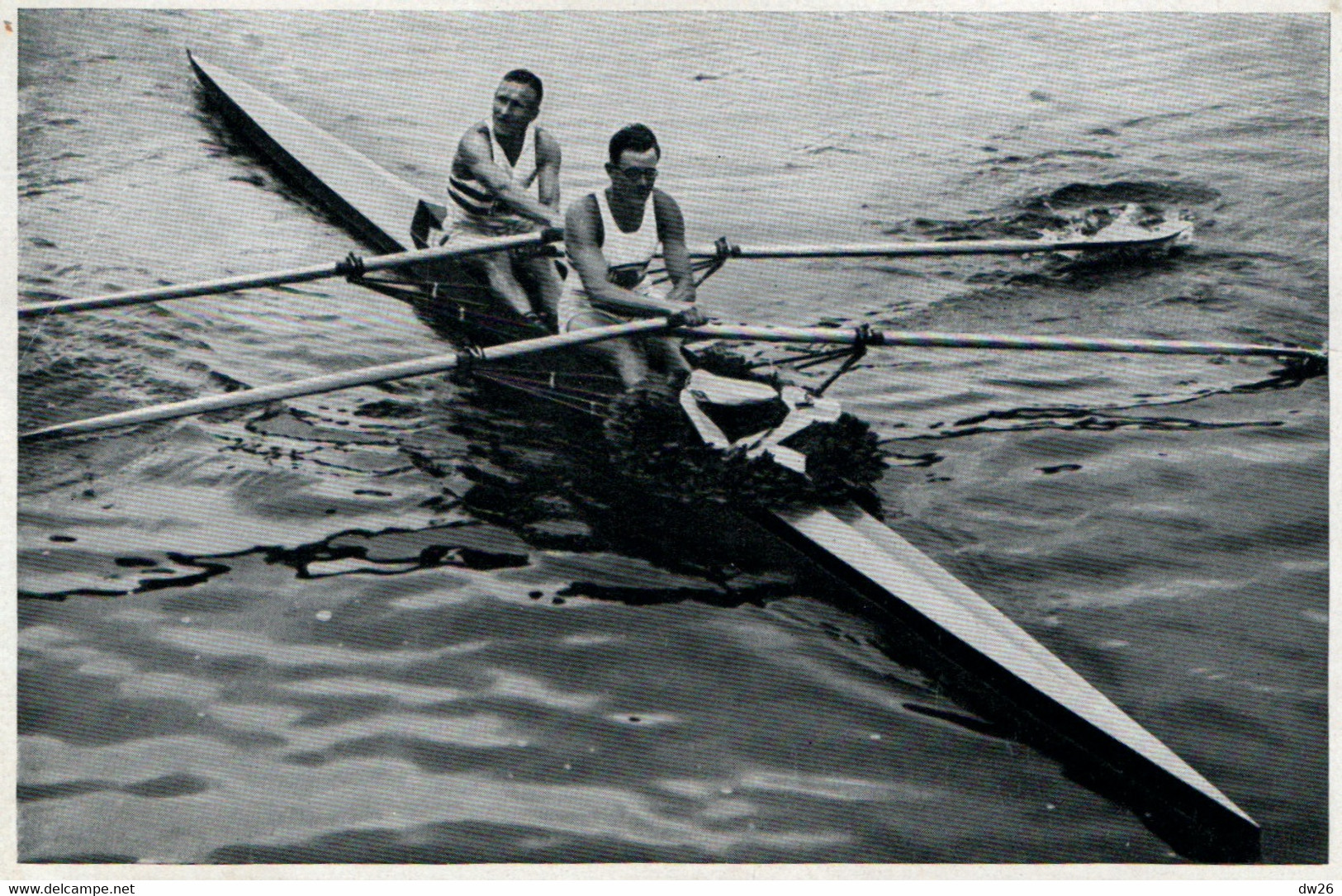 Jeux Olympiques Berlin, Olympia 1936 Band II - Sammewerk Nr 14 - Aviron, Bild Nr 105: J. Beresford Und L. Southwood - Trading-Karten
