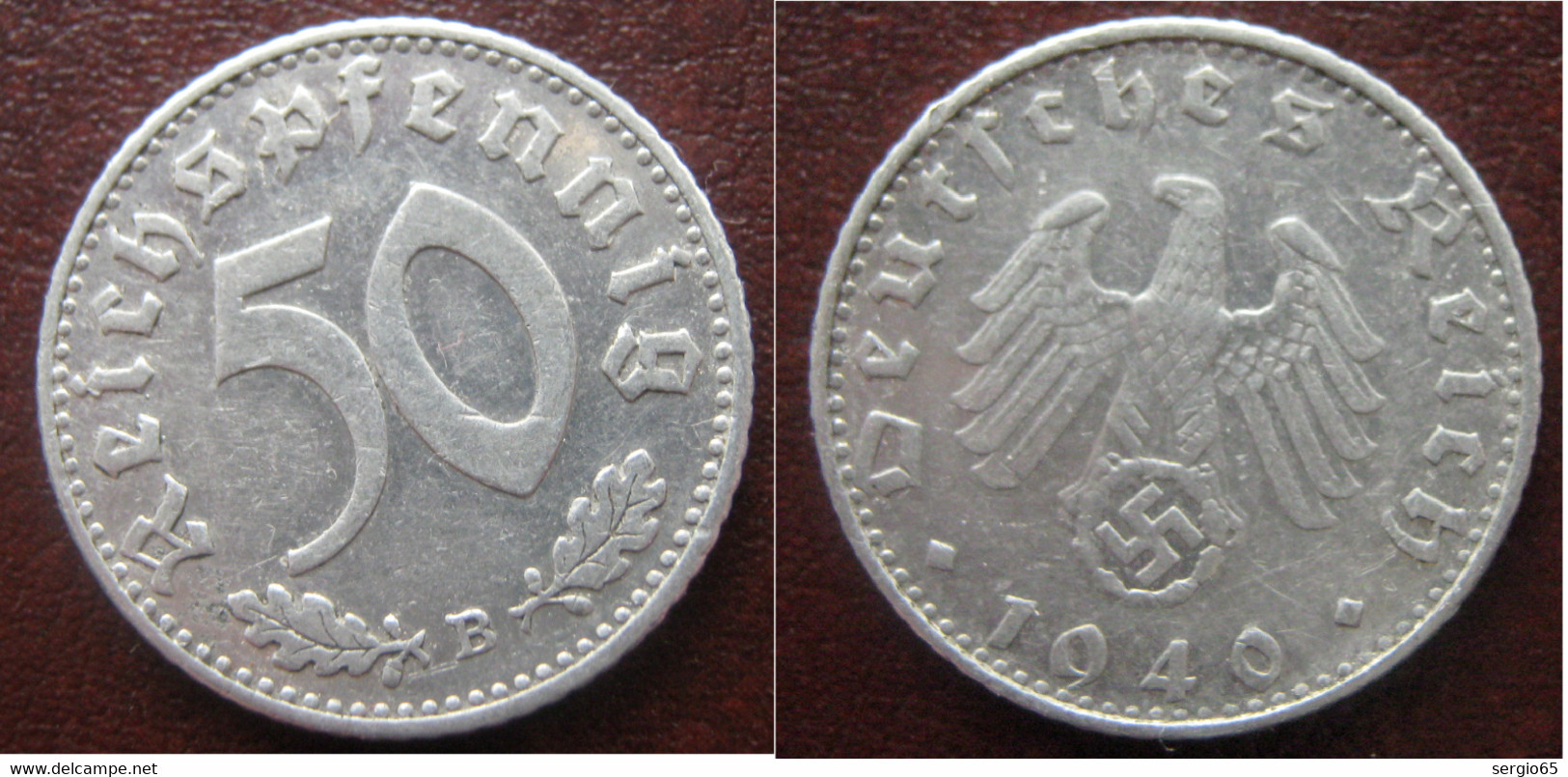 50 Pf -1940 - B - 50 Reichspfennig