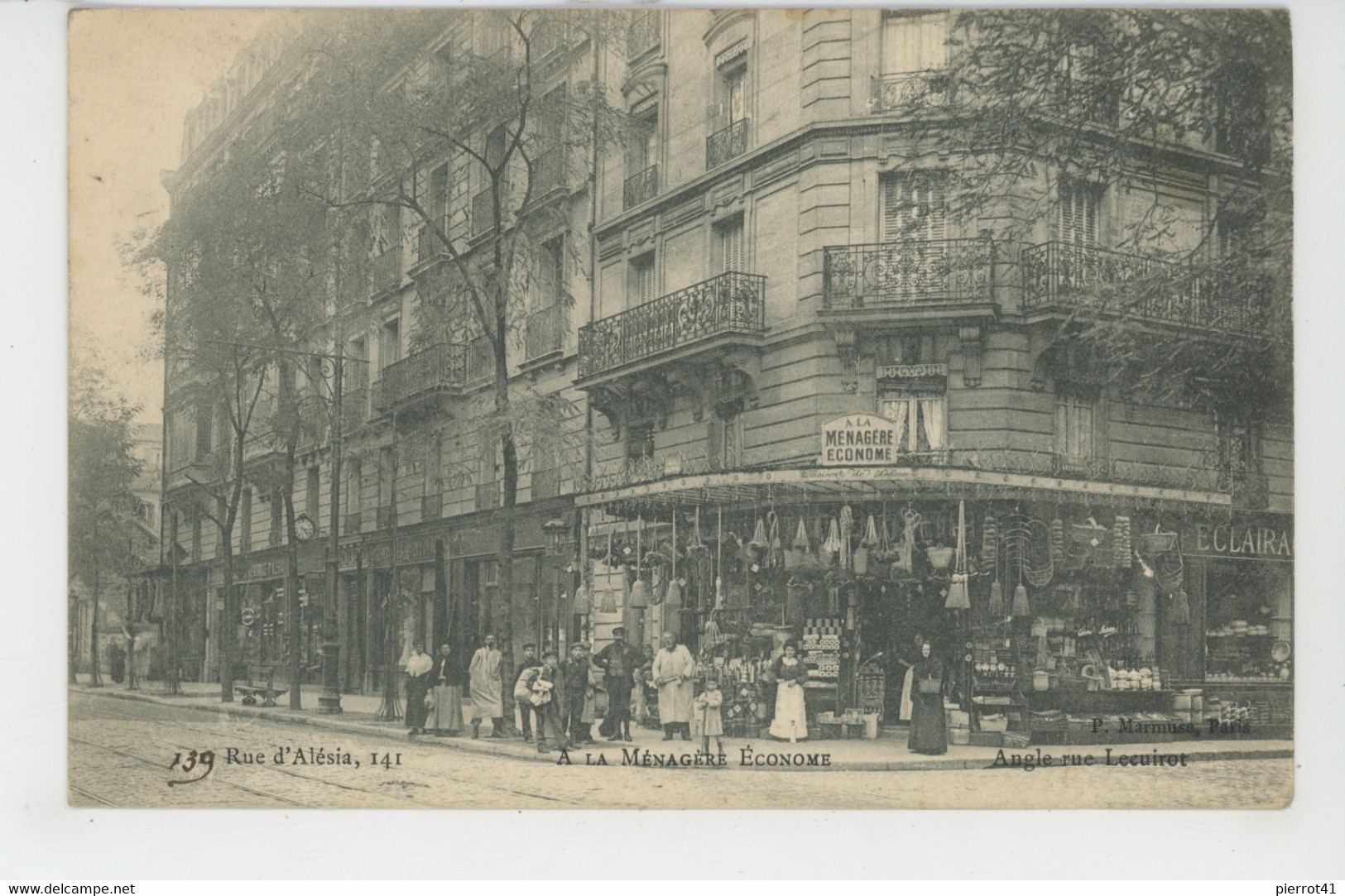 PARIS - XIVème - Commerce "A LA MENAGERE ECONOME " , Angle Rue Lecuirot - Edit. MARMUSE - Arrondissement: 14