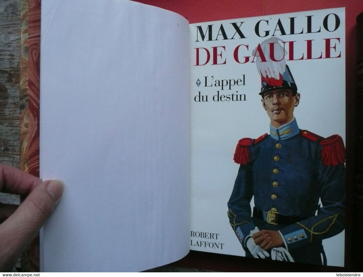 MAX GALLO DE GAULLE 4 TOMES + ALBUM DE GAULLE PHOTOS BELLE DEMI RELIURE CUIR 1998 TTB ETAT - Weltkrieg 1939-45