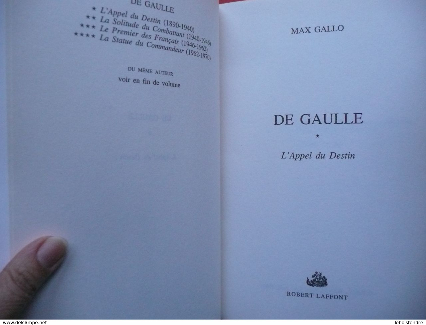 MAX GALLO DE GAULLE 4 TOMES + ALBUM DE GAULLE PHOTOS BELLE DEMI RELIURE CUIR 1998 TTB ETAT - Weltkrieg 1939-45