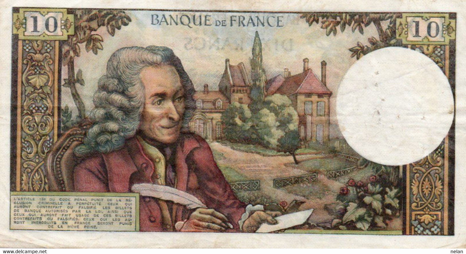 FRANCIA 10 FRANCS 1972.G.   P-147 - 10 F 1963-1973 ''Voltaire''