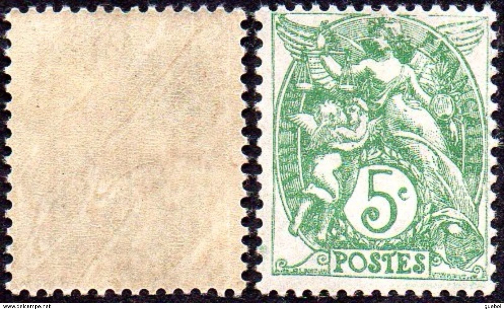 France Blanc N°  111 ** Le 5 Cts Vert Au Type IIA - 1900-29 Blanc