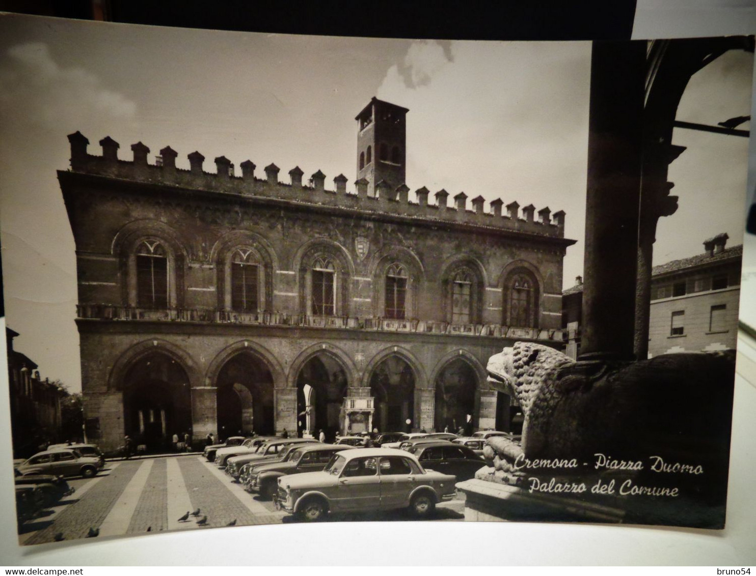 Cartolina  Cremona Piazza Duomo Palazzo Del Comune Auto Cars Anni 60 - Cremona