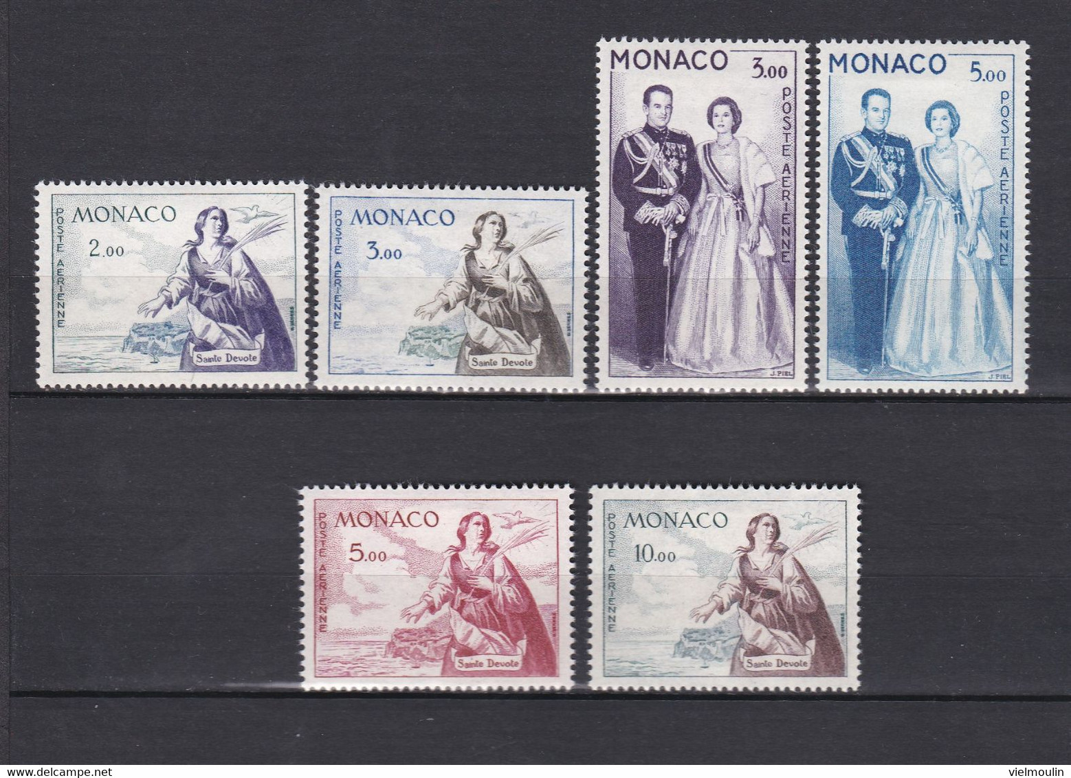 MONACO TIMBRES POSTE AERIENNE  N° 73 AU 78 * PM - Taxe