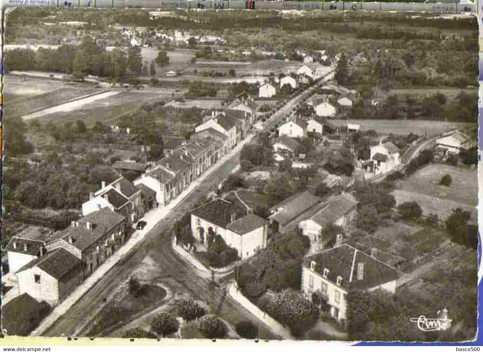 1957 NANTIAT : Carte Aérienne Sur L'Avenue De La GARE - Nantiat