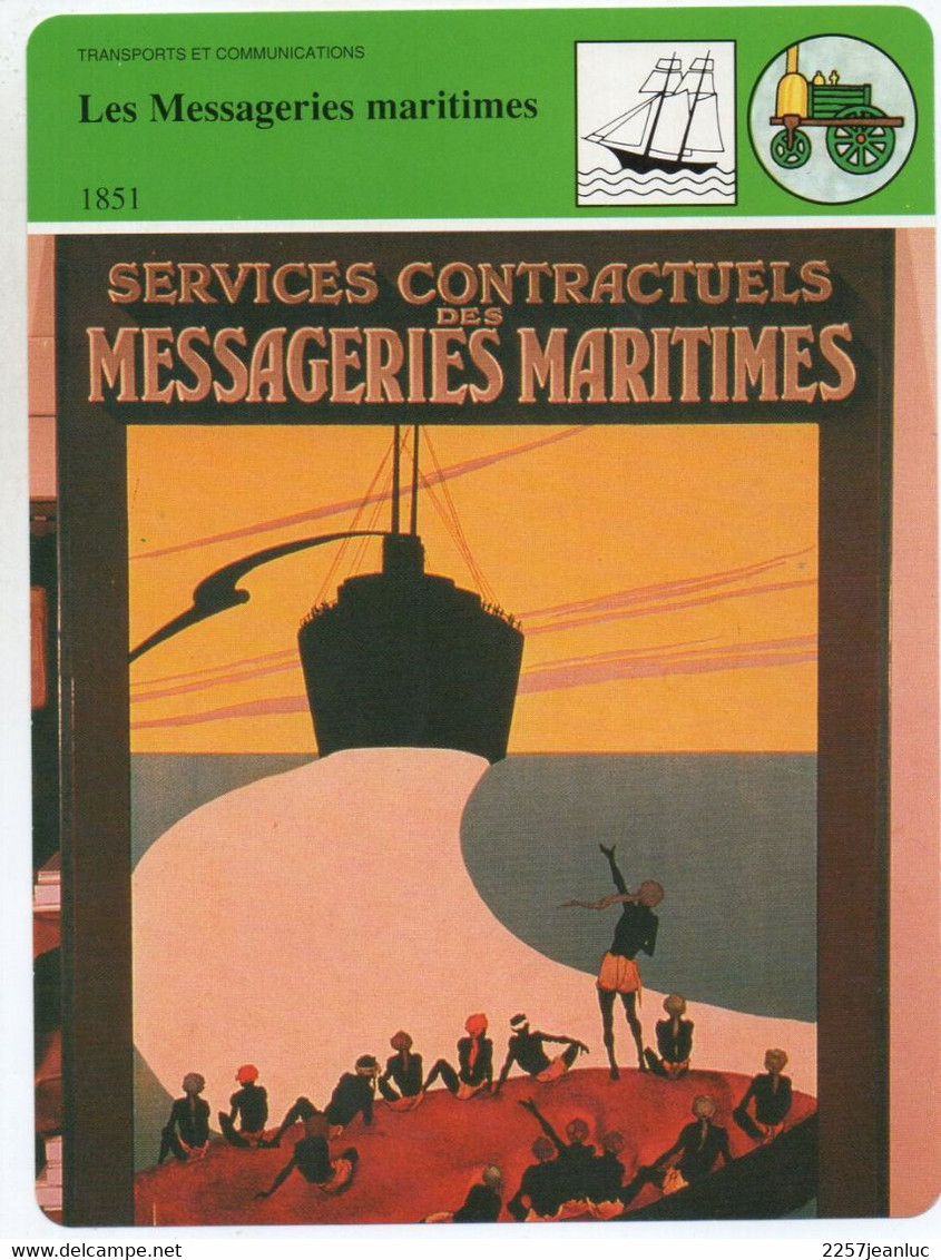 Services Contractuels Des Messageries Maritimes Fondée En 1851 - Bateaux