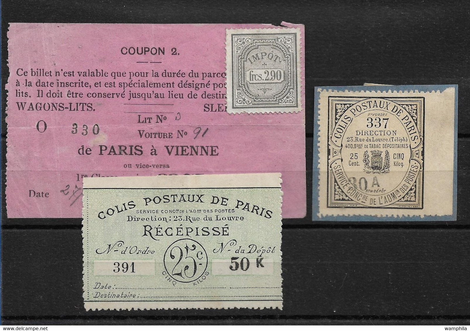 France Un Lot De Colis Postaux De Paris à Paris Cote + De 100€ - Autres & Non Classés
