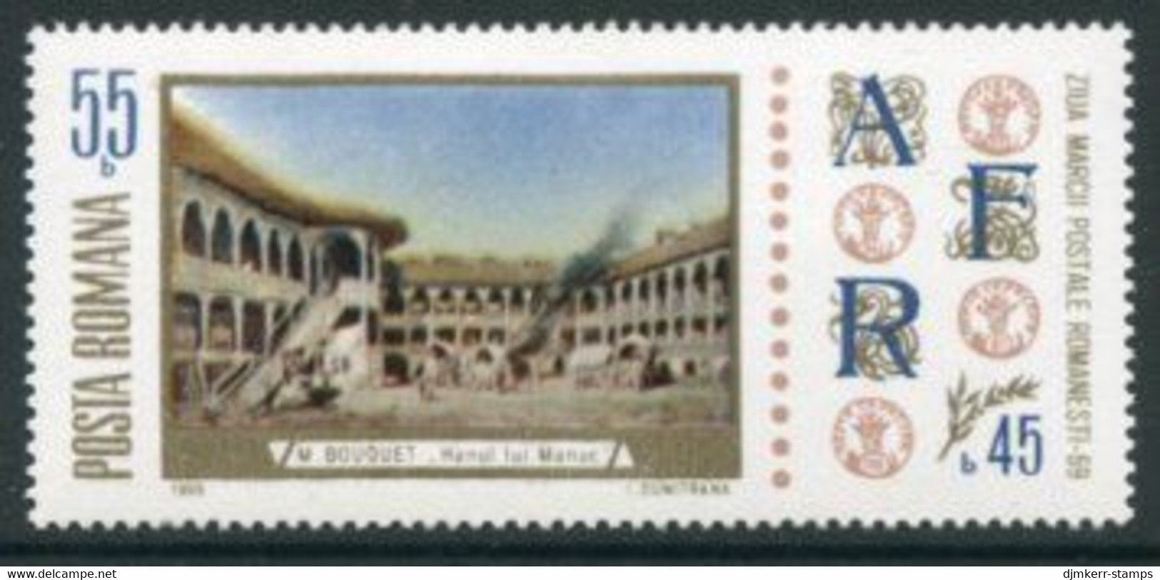 ROMANIA 1969 Stamp Day MNH / **.  Michel 2808 - Ongebruikt