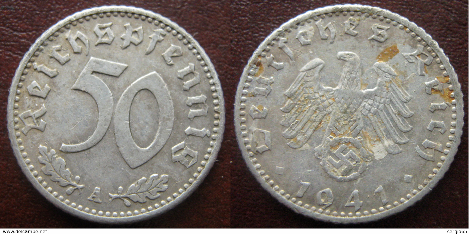 50 Pf 1941-A - 50 Reichspfennig