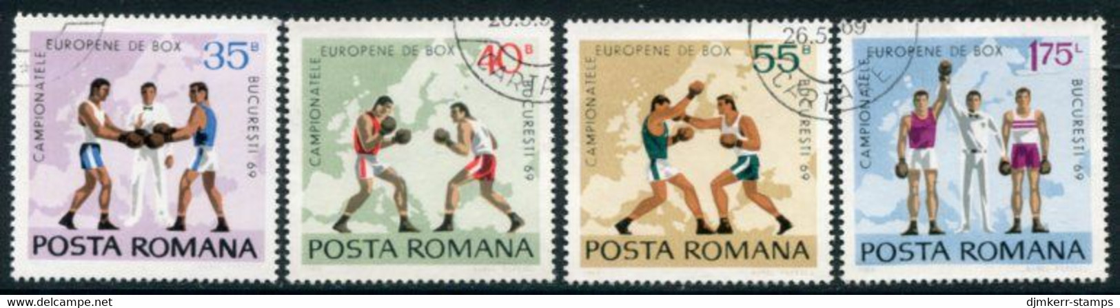 ROMANIA 1969 European Boxing Championship Used  Michel 2767-70 - Used Stamps