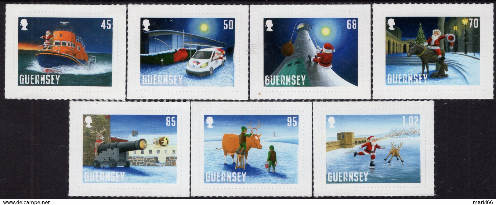 Guernsey - 2020 - Christmas - Santa Visit - Mint Self-adhesive Stamp Set - Guernsey