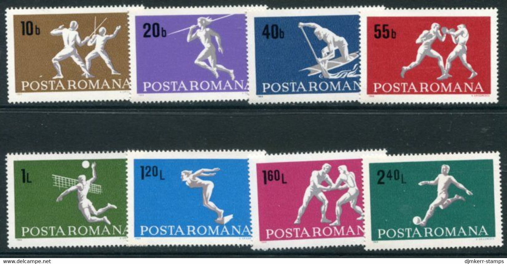 ROMANIA 1969 Sports MNH / **  Michel 2747-54 - Nuovi