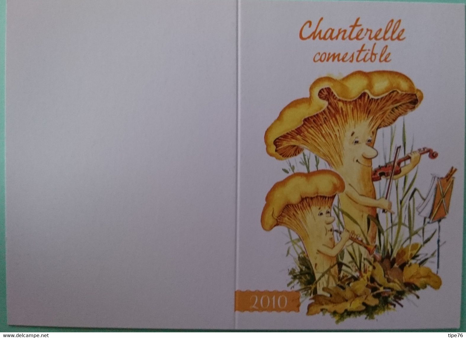 Petit Calendrier De Poche Humoristique   2010 Champignon Humanisé Chanterelle Comestible - Klein Formaat: 2001-...