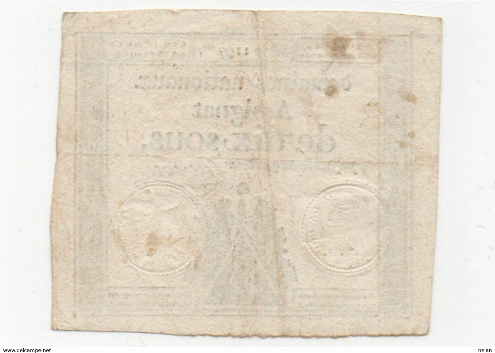 FRANCIA  ASSIGNAT 10 SOLS 1793 P-A68 - ...-1889 Circulated During XIXth