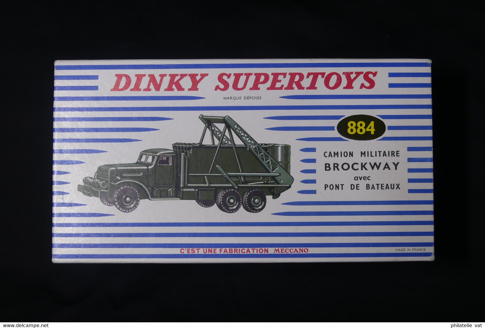 DINKY TOYS - Camion Militaire Brockway Avec Pont De Bateaux. Etat Neuf Avec Sa Boite.  Made In France. - Dinky