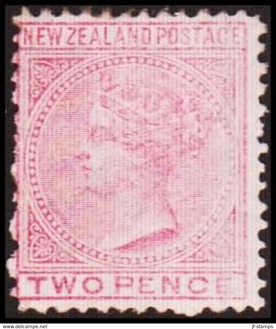 1875. New Zealand.  Victoria TWO PENCE.  NEW ZEALAND POSTAGE. Hinged. (MICHEL 53) - JF410318 - Neufs