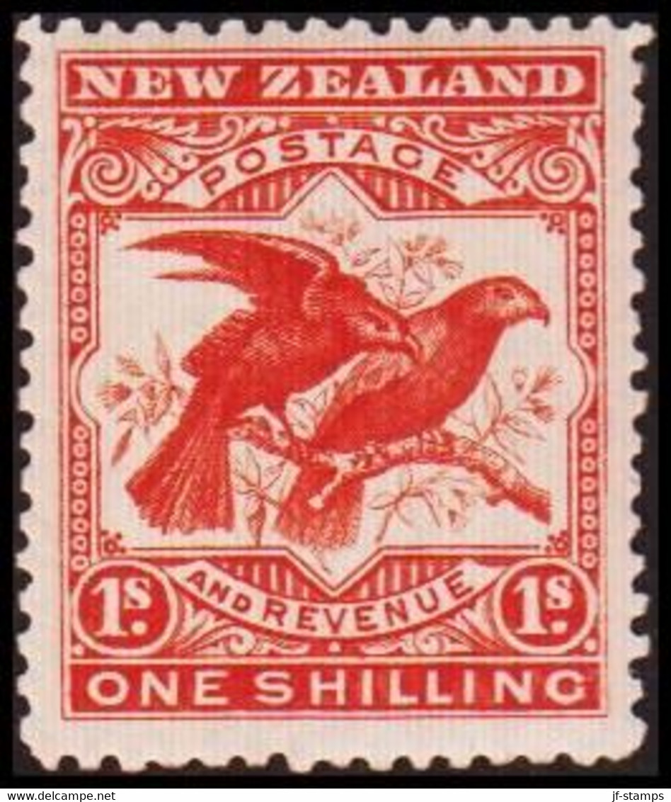 1898. New Zealand.  Landscapes And Birds ONE SHILLING.  Hinged. (MICHEL 76) - JF410344 - Ungebraucht