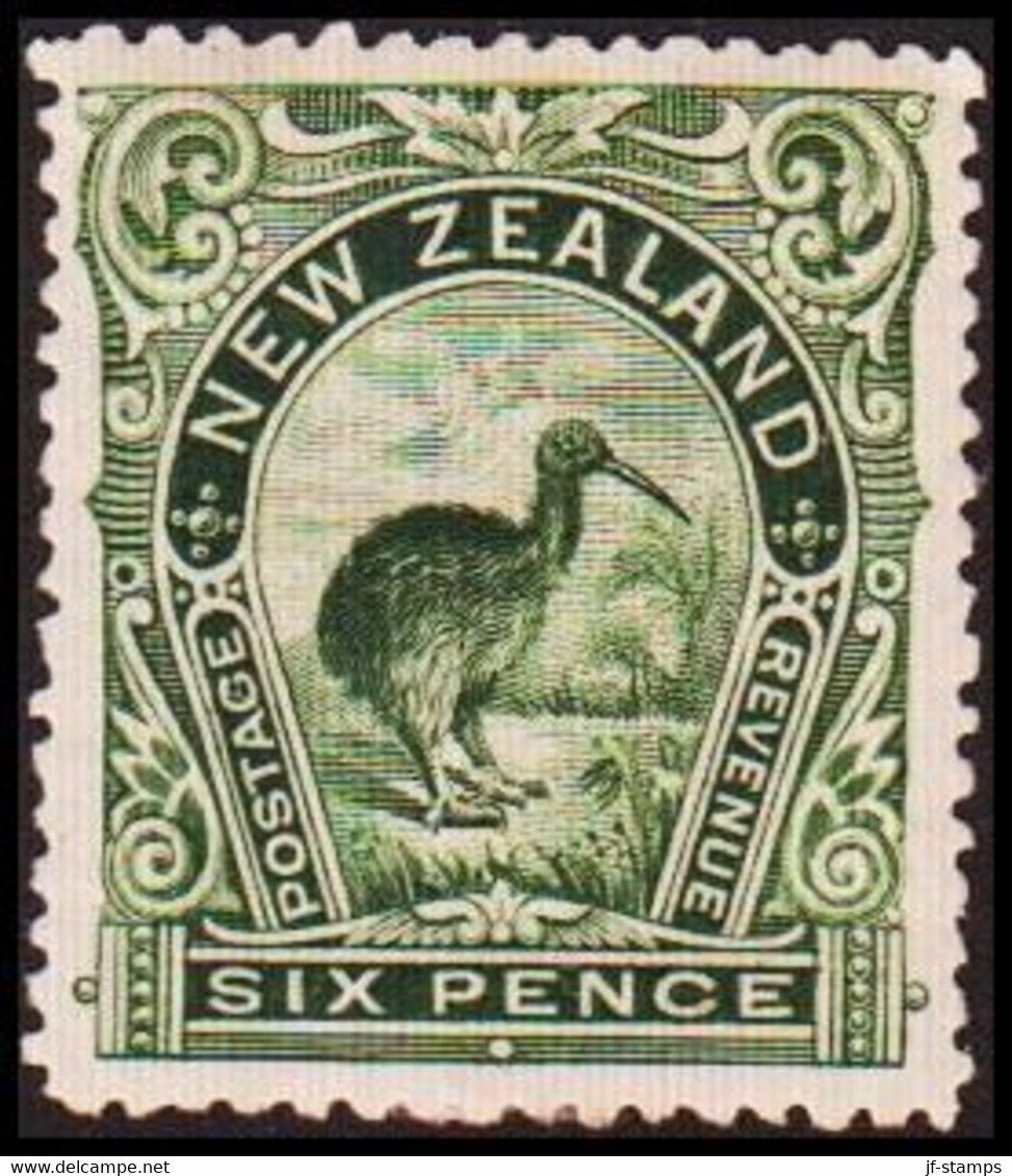 1898. New Zealand.  Landscapes And Birds SIX PENCE.  Hinged. (MICHEL 73) - JF410349 - Unused Stamps