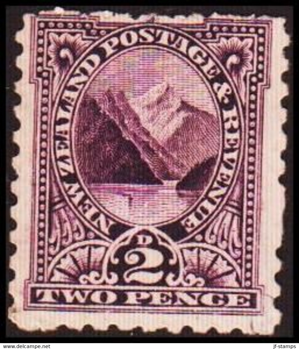 1900. New Zealand.  Landscapes And Birds TWO PENCE  Perf. 11. Hinged. (MICHEL 96) - JF410352 - Ongebruikt