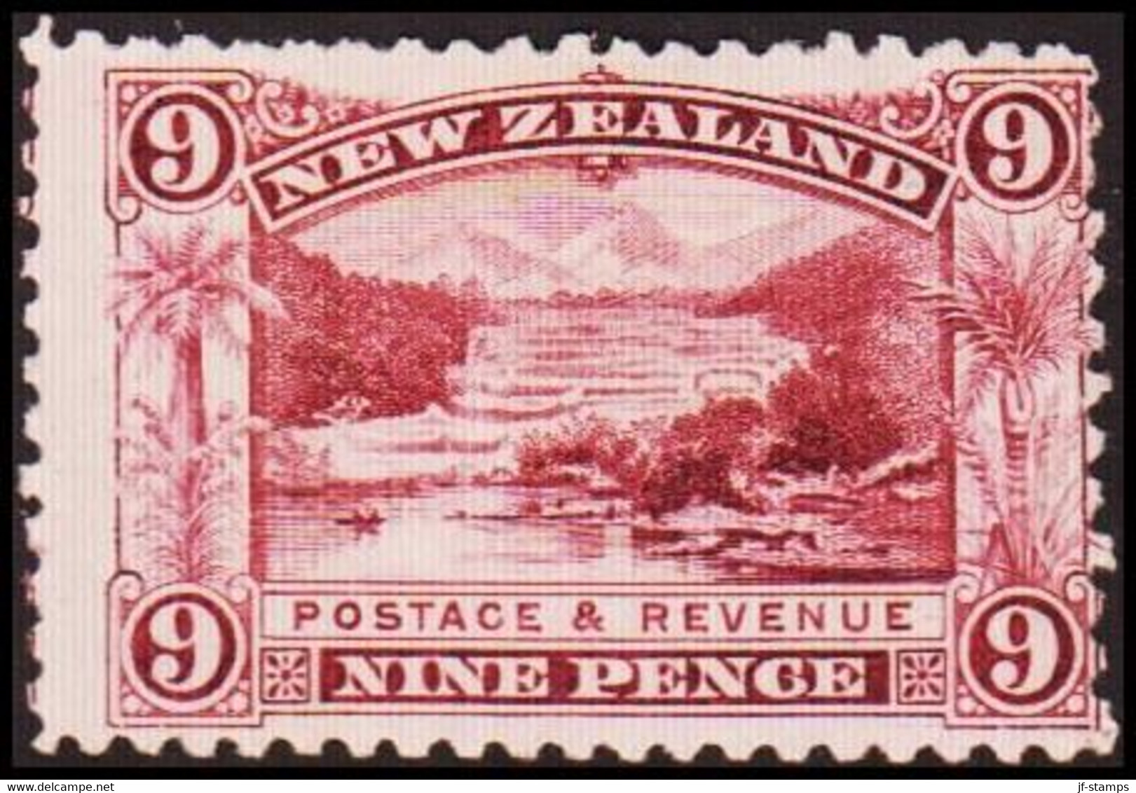 1902-1907. New Zealand.  Landscapes And Birds NINE PENCE  Perf. 11. Hinged. (MICHEL 109A) - JF410355 - Unused Stamps