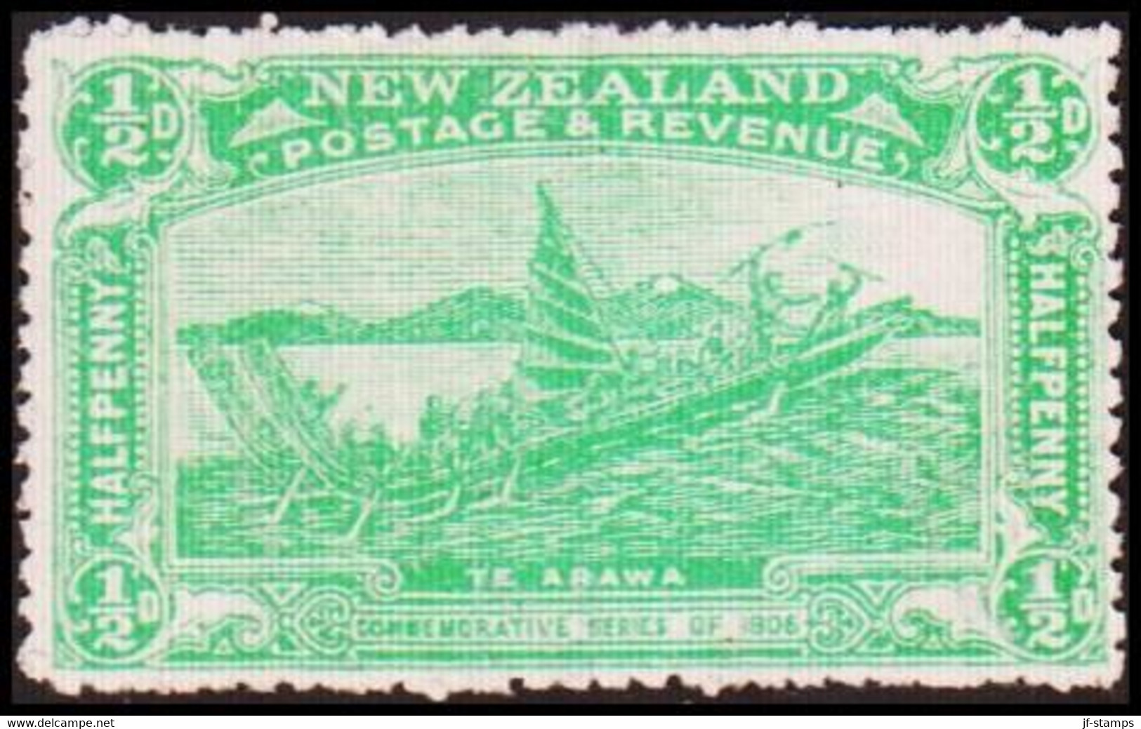 1906. New Zealand.  COMMEMORATIVE SERIES OF 1906 ½ D  No Gum.. (MICHEL 114) - JF410360 - Neufs