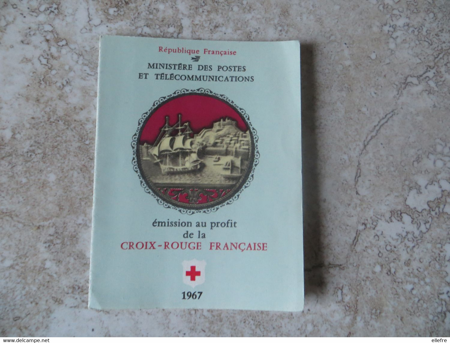 Timbre Carnet Croix Rouge Française 1967 Musique Le Joueur De Flûte Et Le Violonneux Musée De Dieppe 8 Timbres - Croix Rouge