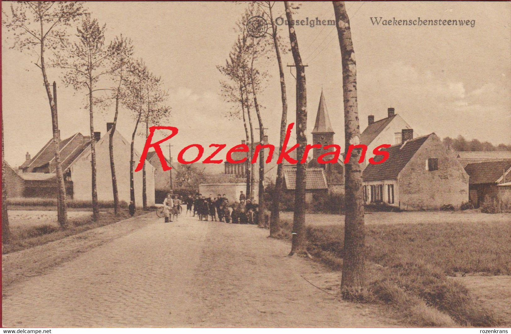 OUSSELGHEM - Oeselgem - Dentergem - Waekenschensteenweg Geanimeerd Wakkensesteenweg  ZELDZAAM (In Zeer Goede Staat) - Dentergem