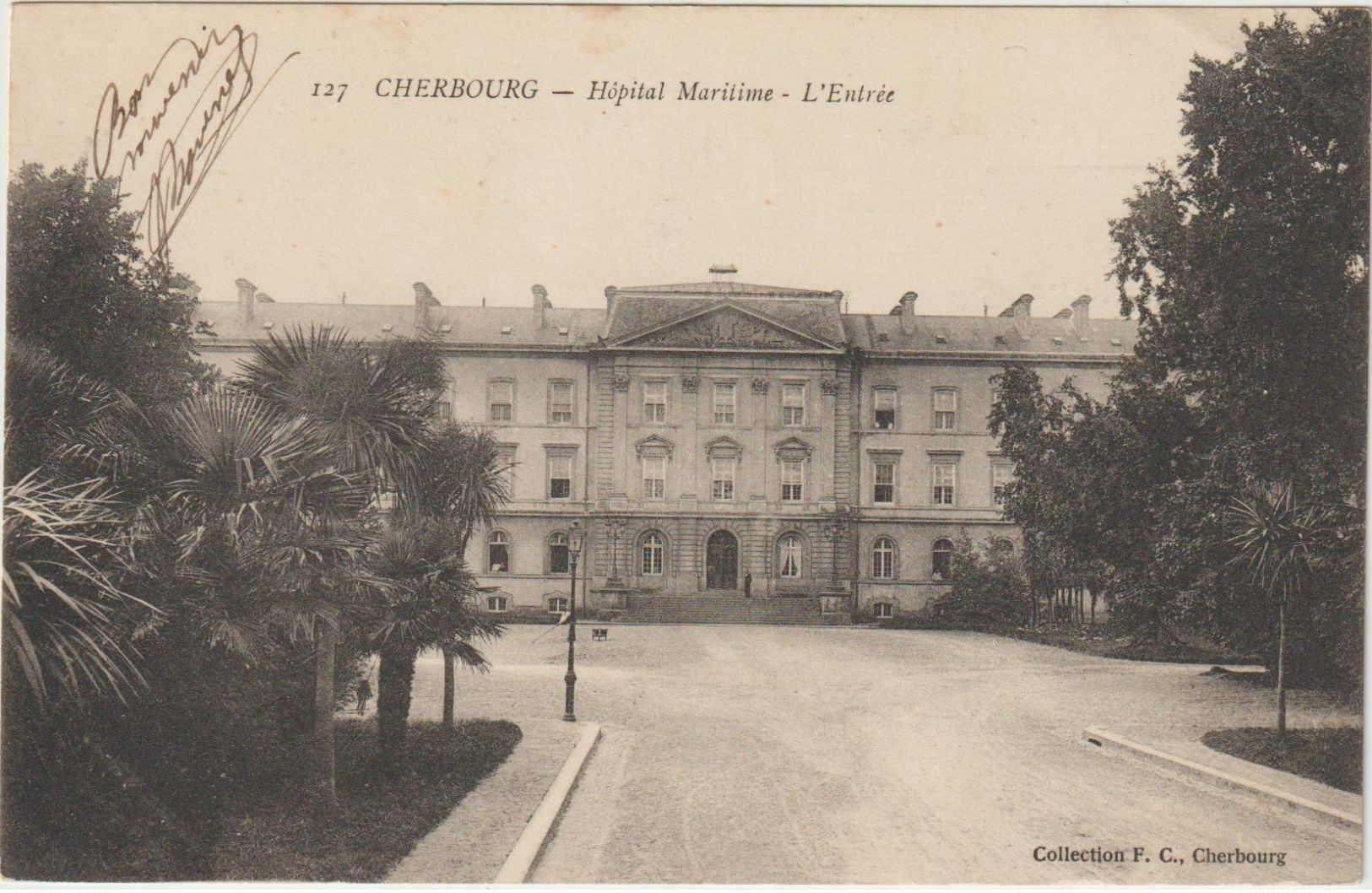 CPA  50  CHERBOURG  HOPITAL MARITIME L ENTREE - Cherbourg