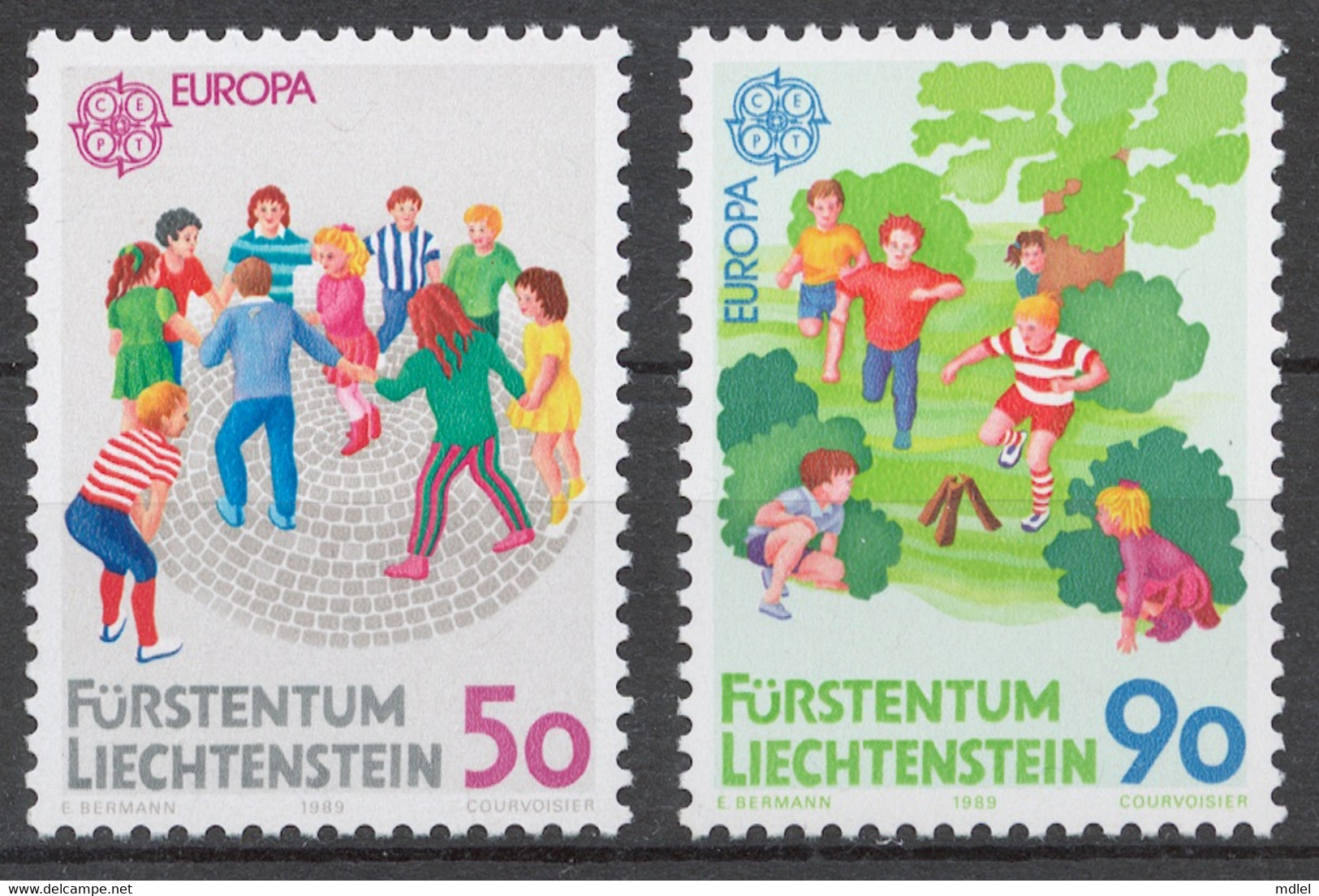 Liechtenstein 1989 Mi# 960-61** EUROPA CEPT, CHILDREN'S GAMES - Nuovi