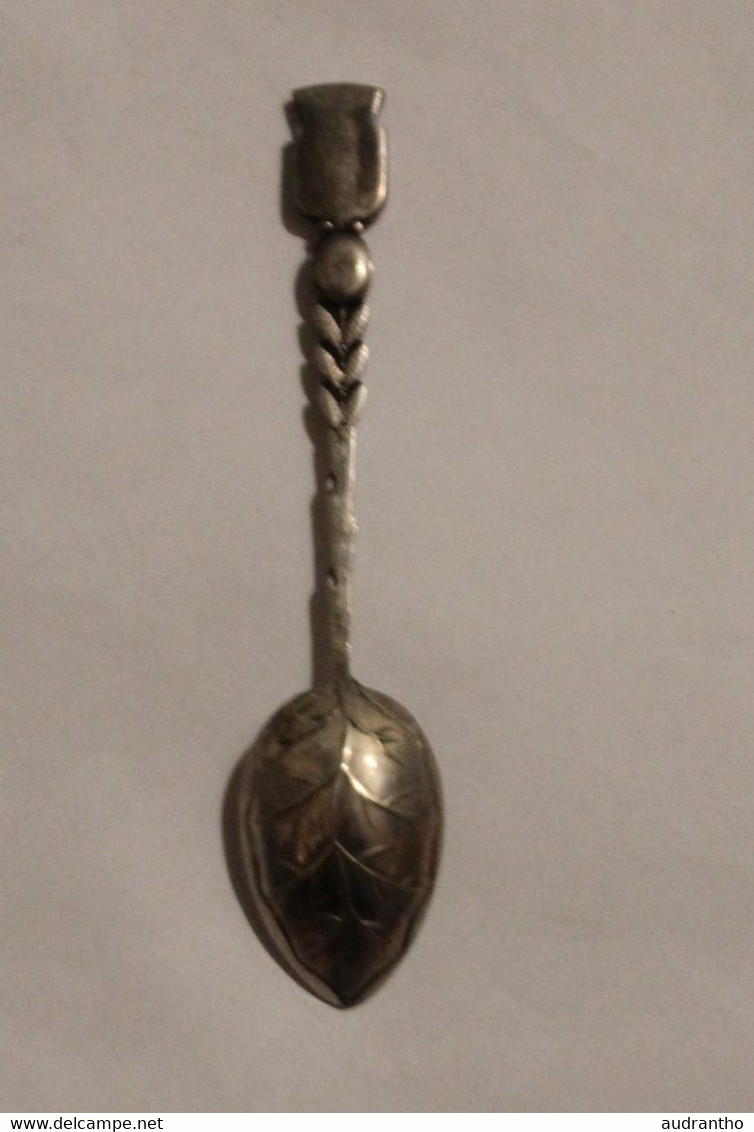 Petite Cuillère En Métal Argenté Augis île De Ré Blason - Spoons