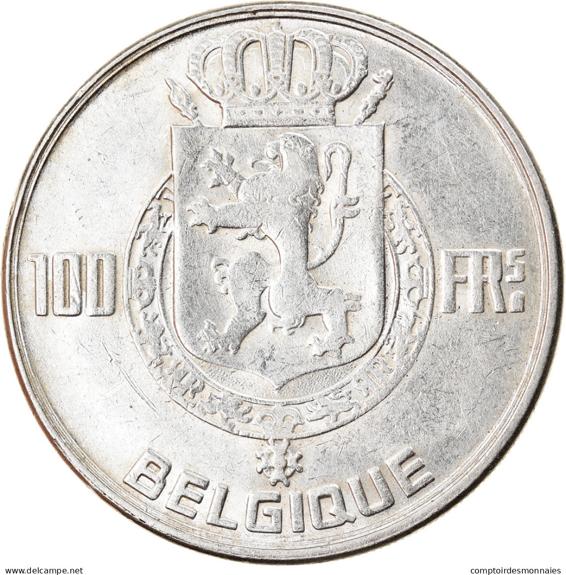 Monnaie, Belgique, 100 Francs, 100 Frank, 1950, TTB+, Argent, KM:138.1 - 100 Francs