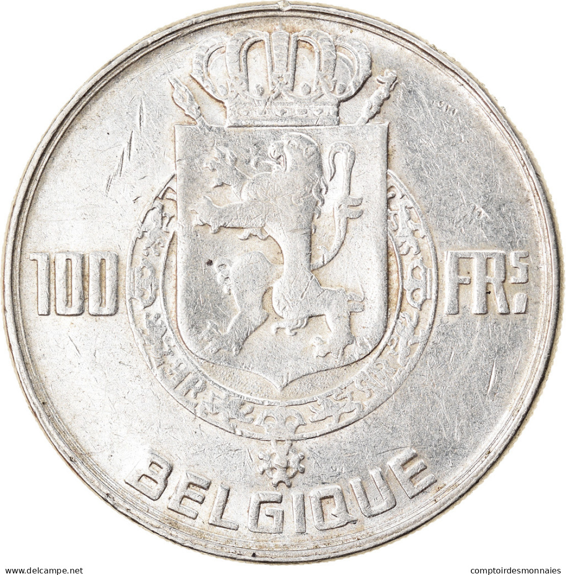 Monnaie, Belgique, 100 Francs, 100 Frank, 1950, TTB+, Argent, KM:138.1 - 100 Francs