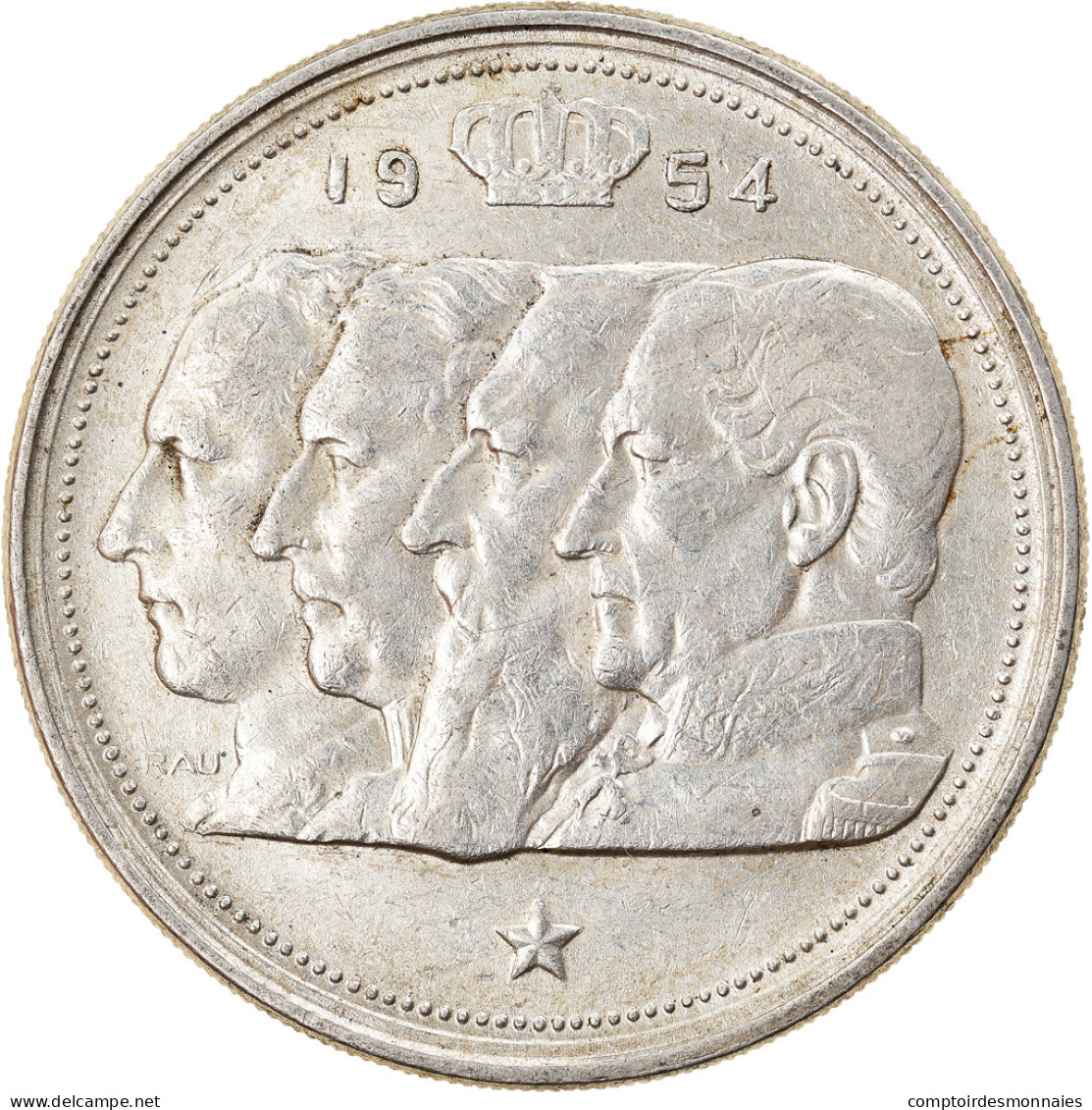 Monnaie, Belgique, 100 Francs, 100 Frank, 1954, TTB+, Argent, KM:138.1 - 100 Frank