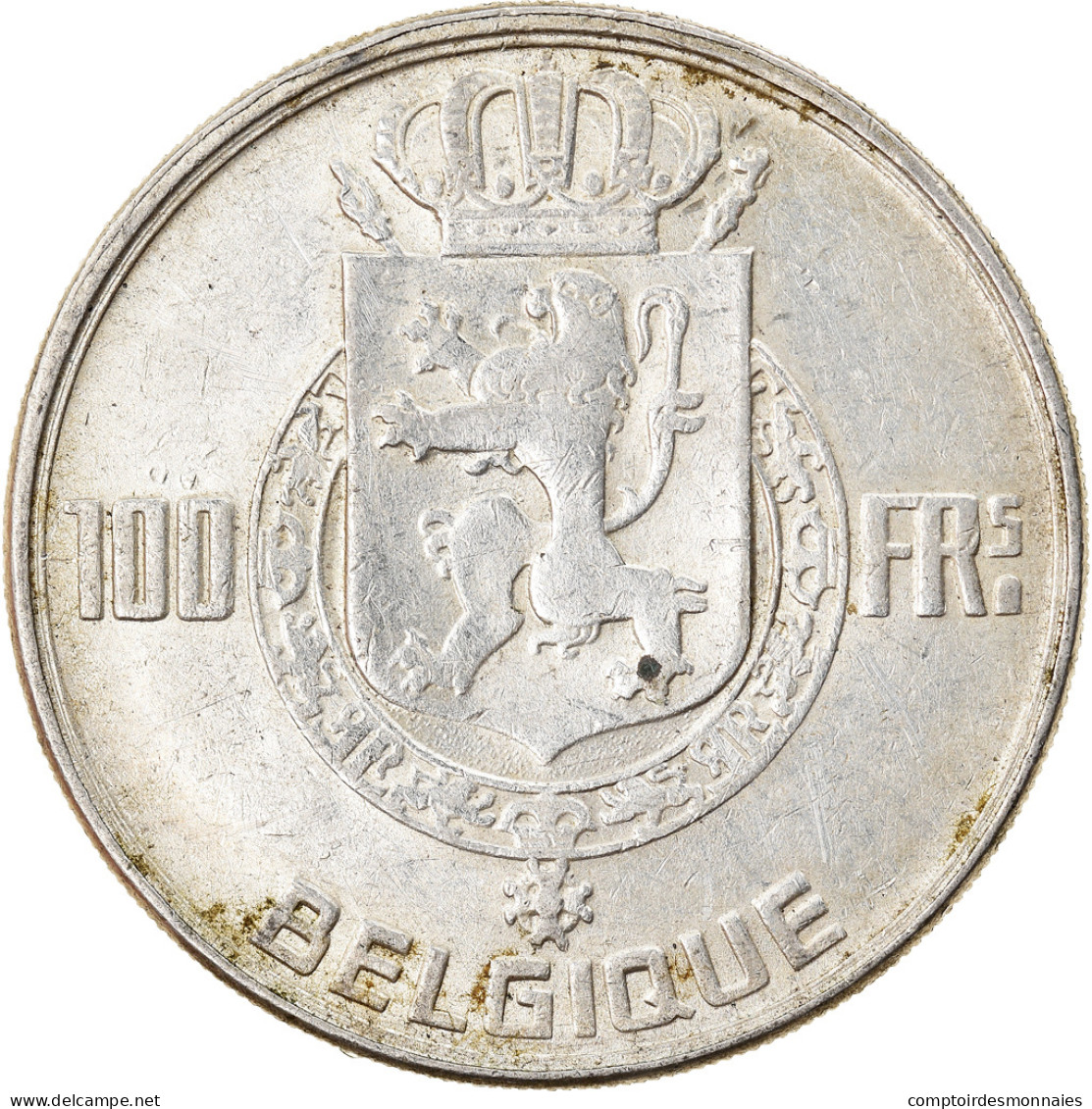 Monnaie, Belgique, 100 Francs, 100 Frank, 1954, TTB+, Argent, KM:138.1 - 100 Frank