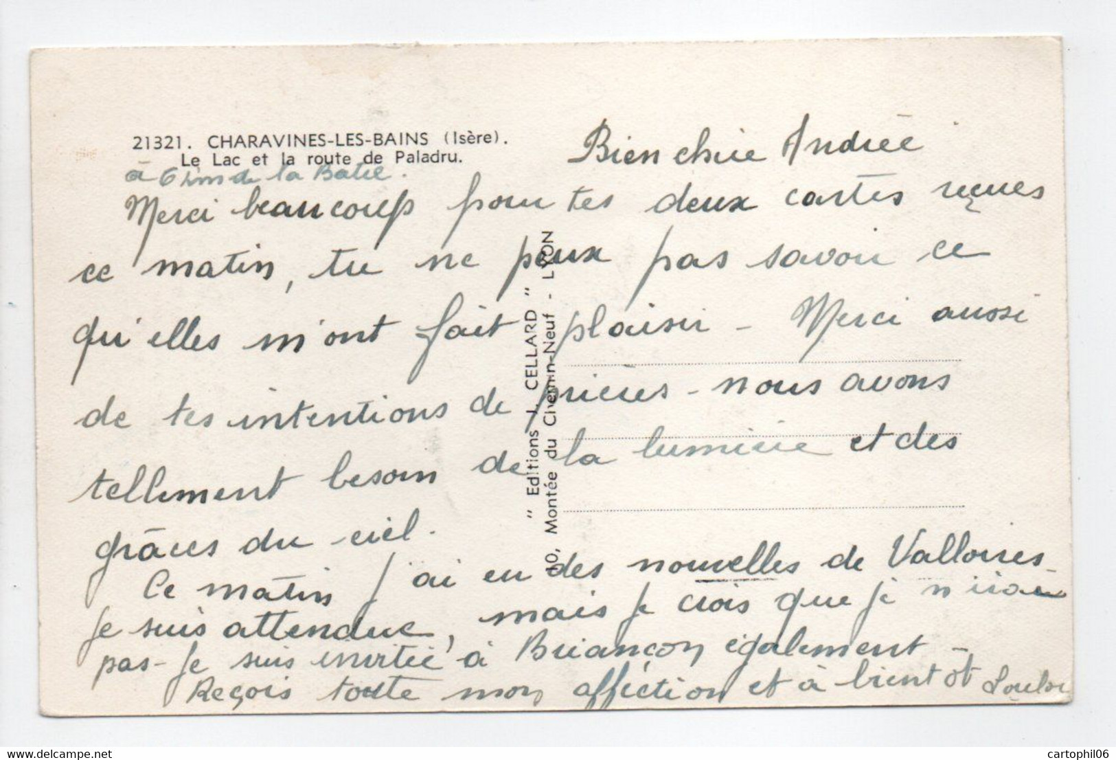 - CPSM CHARAVINES (38) - Le Lac Et La Route De Paladru - Editions CELLARD 21321 - - Charavines