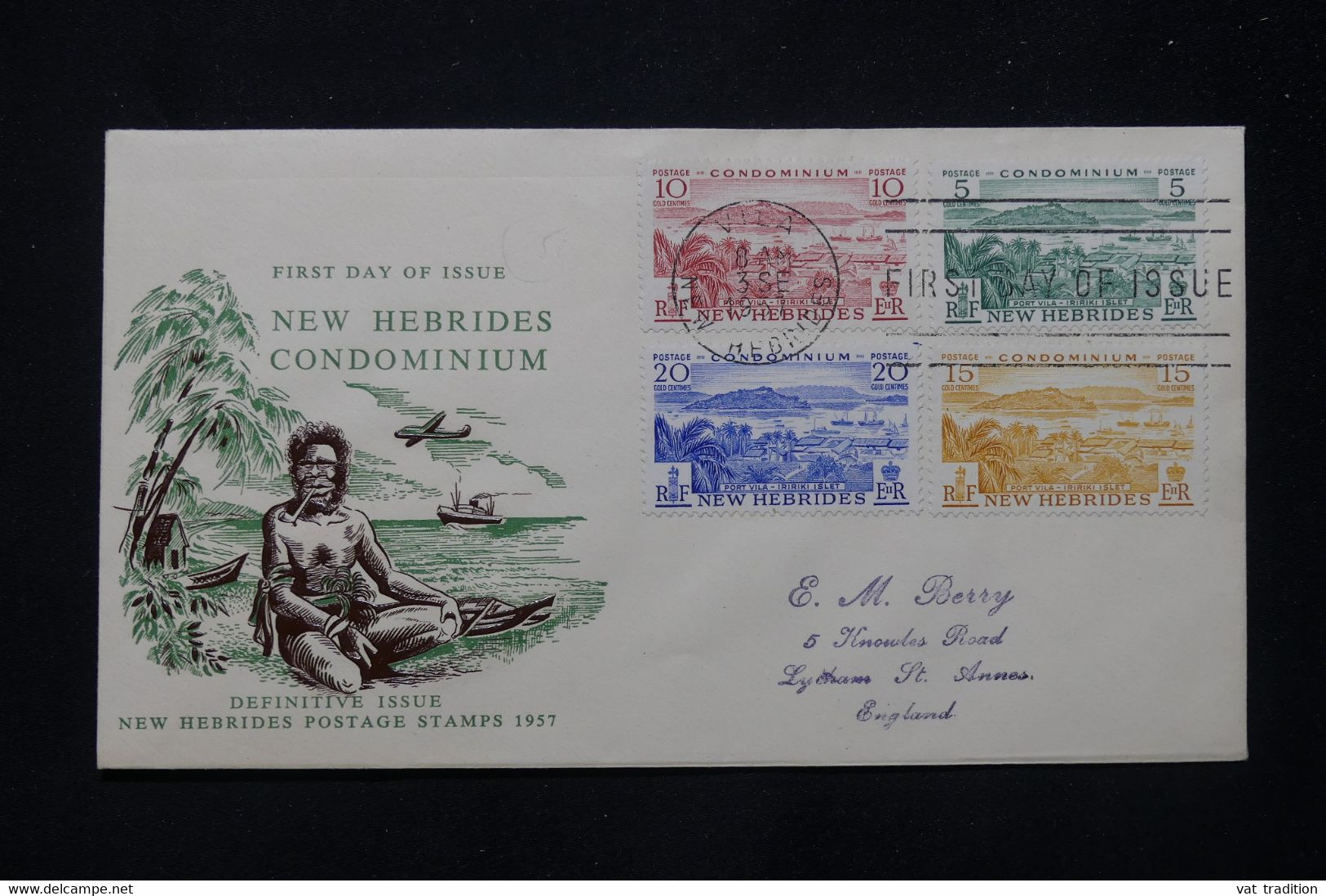 NOUVELLE HÉBRIDES - Enveloppe FDC En 1957 - Port Vila - L 77132 - FDC