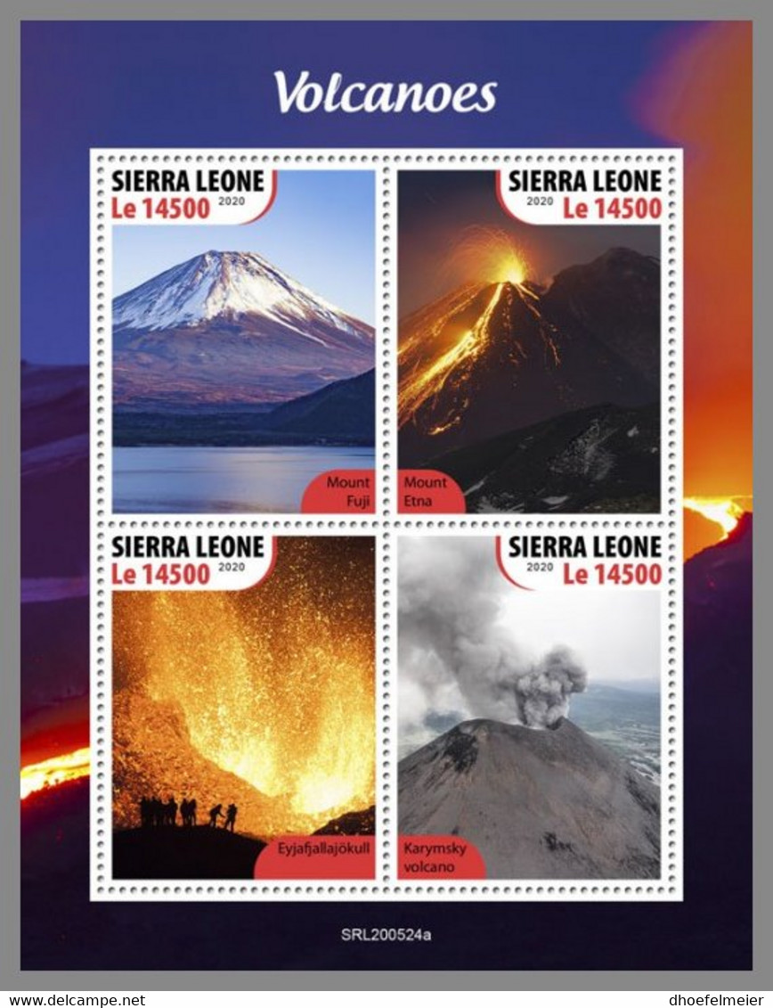 SIERRA LEONE 2020 MNH Volcanoes Vulkane Volcans M/S - OFFICIAL ISSUE - DHQ2043 - Volcans